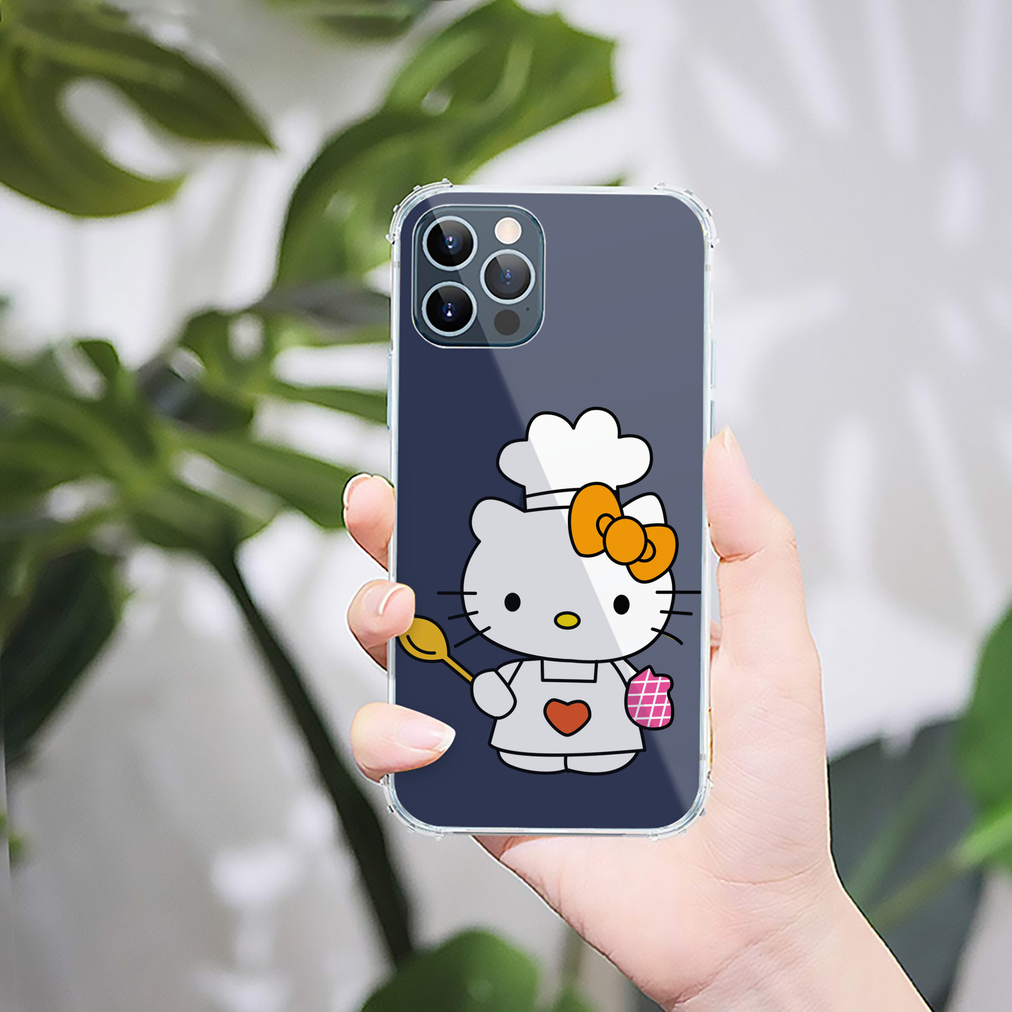 （画像用） Hello Kitty ハローキティ 【iPhone 12シリーズ対応】透明スマホケース（クリアソフトケース）